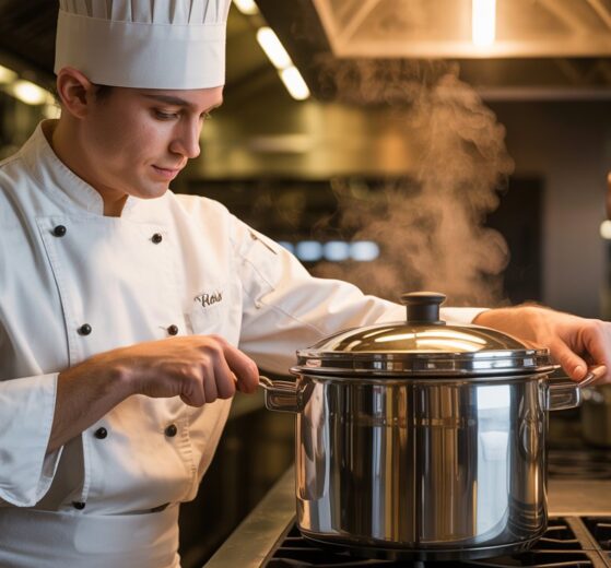 panela de pressão com segurança